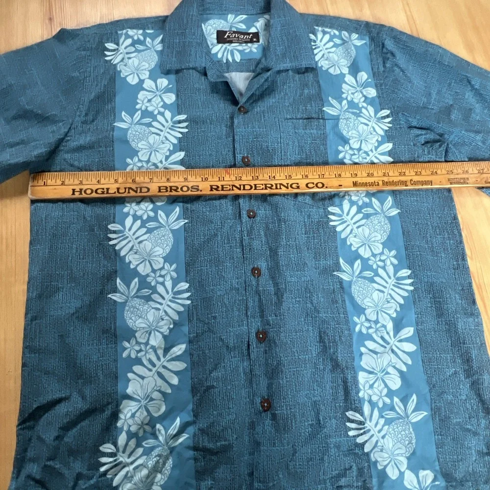 Men's Hawaiian Aloha Print Shirt -‎ Favant - Sz XL